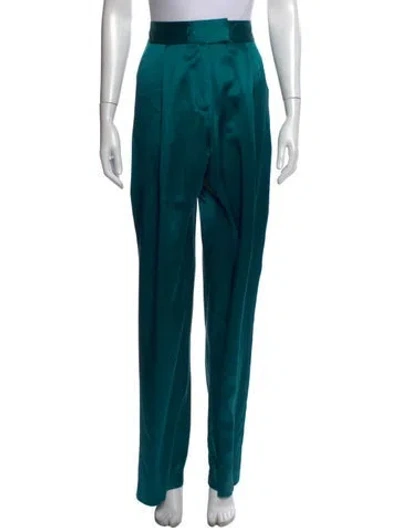 Pre-owned The Sei Silk Wide Leg Pants In Blue