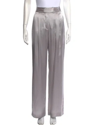 Pre-owned The Sei Silk Wide Leg Pants In Gray