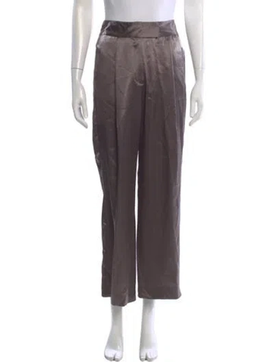 Pre-owned The Sei Silk Wide Leg Pants In Gray