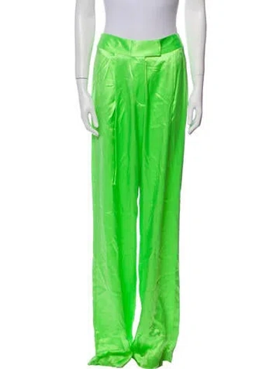 Pre-owned The Sei Silk Wide Leg Pants In Green