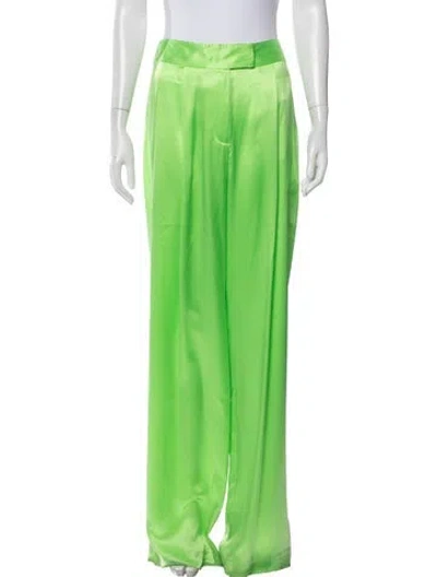 Pre-owned The Sei Silk Wide Leg Pants In Green
