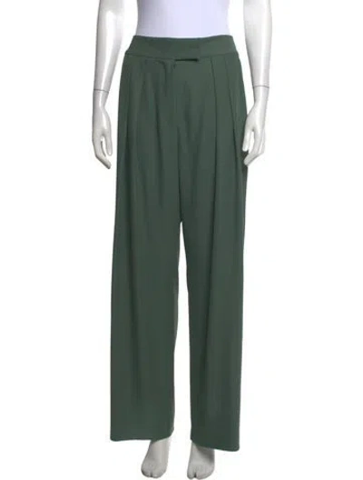Pre-owned The Sei Silk Wide Leg Pants In Green