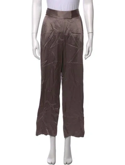 Pre-owned The Sei Silk Wide Leg Pants In Grey