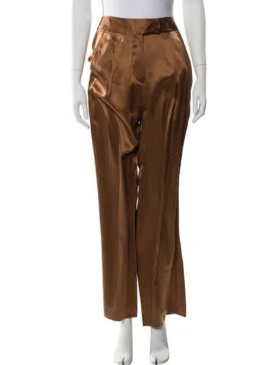 Pre-owned The Sei Silk Wide Leg Pants In Neutral