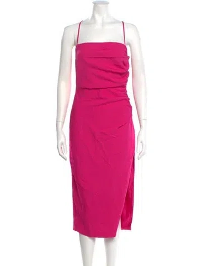 Pre-owned The Sei Square Neckline Midi Length Dress In Pink