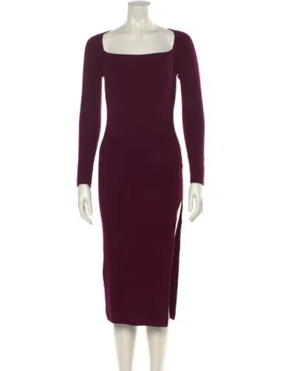Pre-owned The Sei Square Neckline Midi Length Dress In Purple