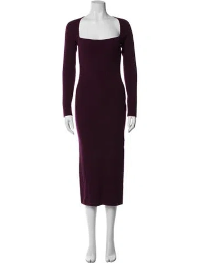 Pre-owned The Sei Square Neckline Midi Length Dress In Purple