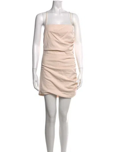 Pre-owned The Sei Square Neckline Mini Dress In Neutrals
