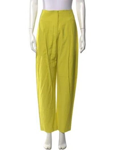 Pre-owned The Sei Straight Leg Pants In Green/yellow