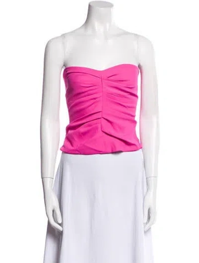 Pre-owned The Sei Strapless Crop Top In Pink
