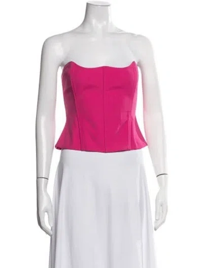 Pre-owned The Sei Strapless Crop Top In Pink