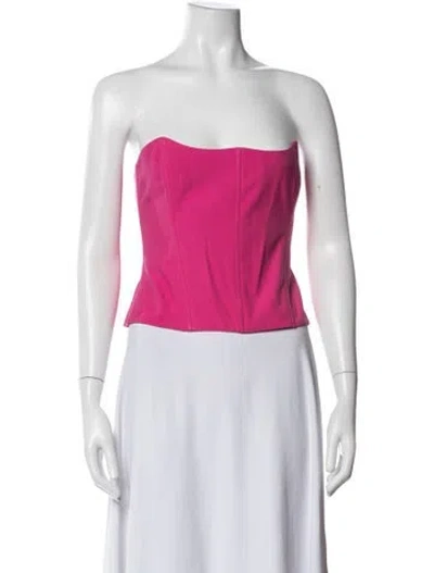 Pre-owned The Sei Strapless Crop Top In Pink