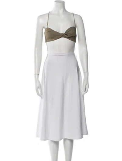 Pre-owned The Sei Strapless Crop Top W/ Tags In Green