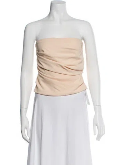 Pre-owned The Sei Strapless Crop Top In White