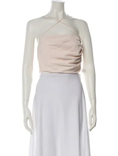 Pre-owned The Sei Strapless Crop Top In Yellow