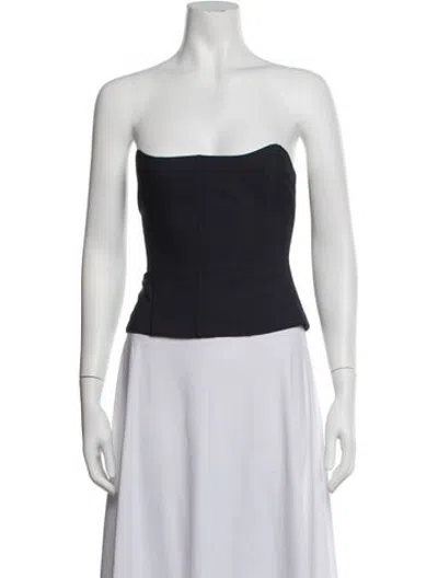 Pre-owned The Sei Strapless Top In Black