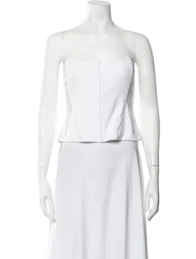 Pre-owned The Sei Strapless Top In White