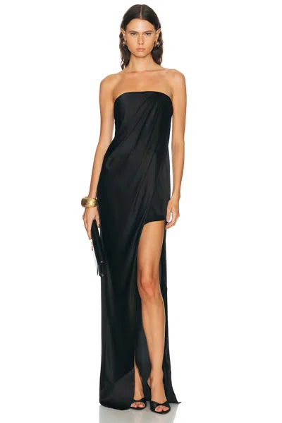 The Sei Strapless Wrap Gown In Black
