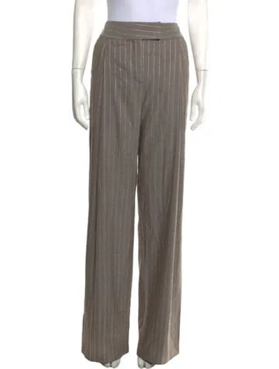 Pre-owned The Sei Striped Wide Leg Pants In Brown