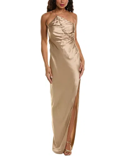 The Sei The Leaf Silk Gown In Brown