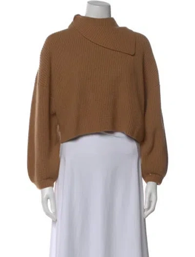 Pre-owned The Sei Turtleneck Sweater In Brown