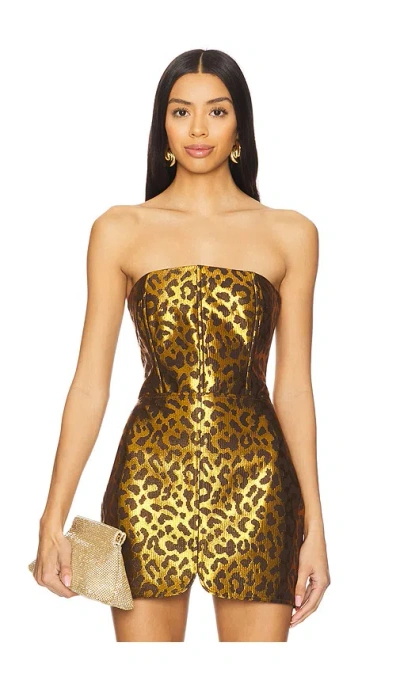 The Sei Corset Top In Umber Leopard