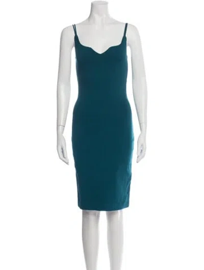 Pre-owned The Sei V-neck Knee-length Dress In Blue