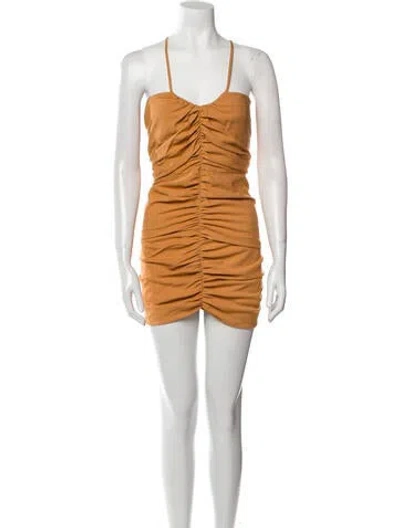 Pre-owned The Sei V-neck Mini Dress W/ Tags In Neutral