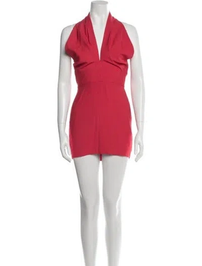 Pre-owned The Sei V-neck Mini Dress W/ Tags In Red