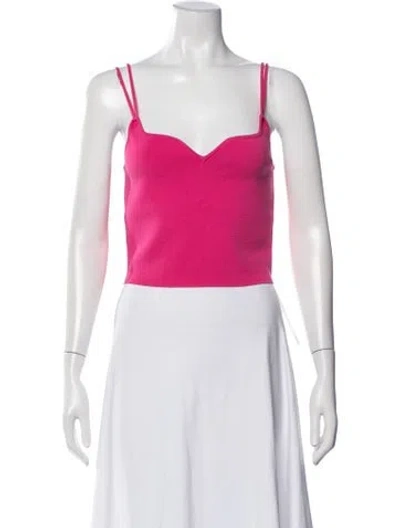 Pre-owned The Sei V-neck Sleeveless Crop Top In Black
