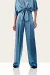 The Sei Wide Leg Trouser In Dusty Blue In Multi