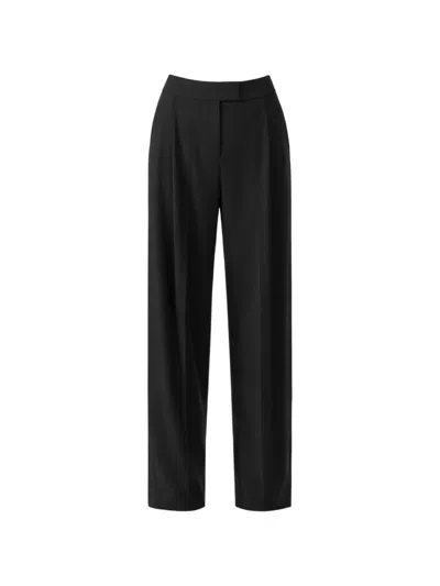 The Sei Wide Leg Trousers In Black