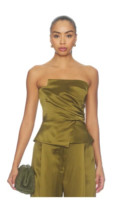 The Sei Wrap Bustier In Green