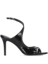 The Seller 100mm Ankle-strap Stiletto Sandals In Black