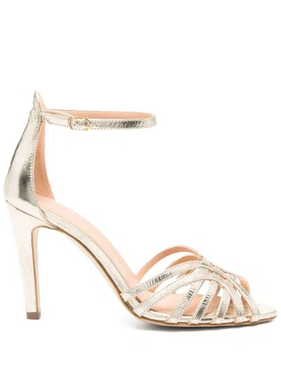 The Seller 100mm Heeled Sandals In Gold