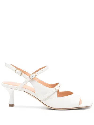 The Seller 50mm Leather Sandals In White