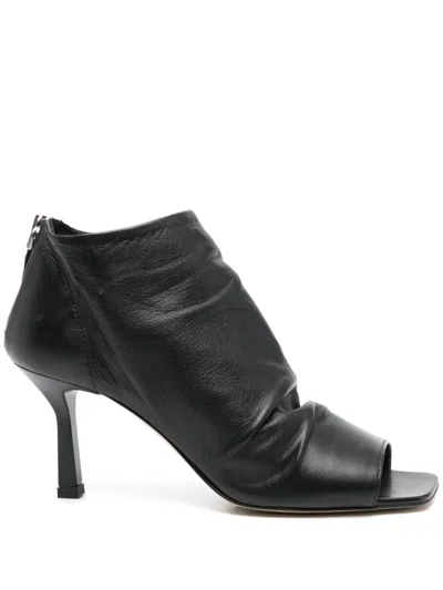 The Seller 70mm Leather Boots In Black