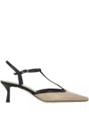 The Seller 70mm Slingback T-bar Pumps In Gray
