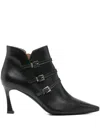 The Seller 75mm Buckle-straps Boots In Black
