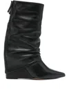 The Seller High Heels Boots In Black Leather In Black