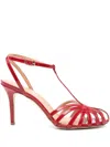 The Seller Sandals In Red Patent Leather