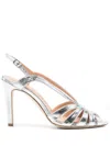 The Seller Sandals In Gunmetal Leather