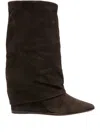 The Seller 90mm Slouchy Pointed-toe Boots In Brown