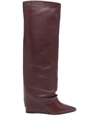 The Seller 90mm Slouchy Pointed-toe Boots In Red