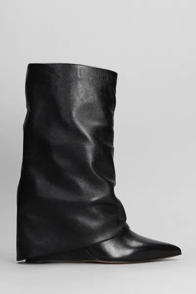The Seller Ankle Boots Inside Wedge In Black Leather