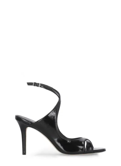 The Seller Black Leather Sandals