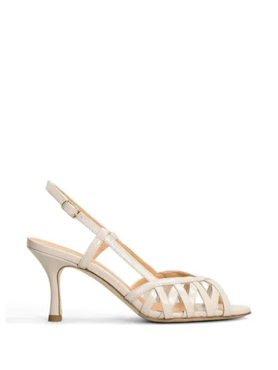The Seller Caged Slingback Sandals In White