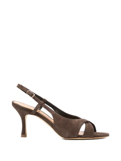 The Seller Crossover-strap Slingback Pumps In Brown