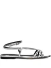 The Seller Flats In Silver Leather