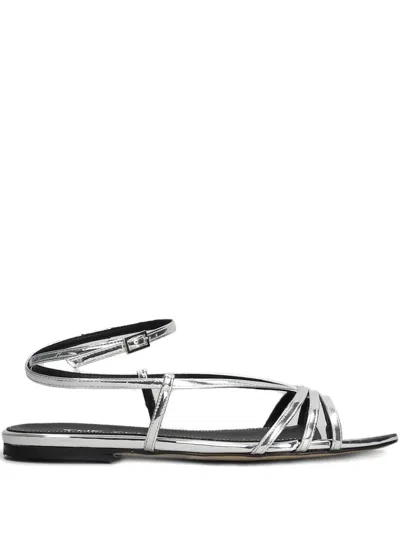 The Seller Flats In Silver Leather